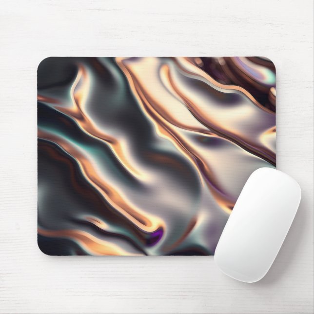 Molten Iridescent Ripples Mouse Pad (With Mouse)