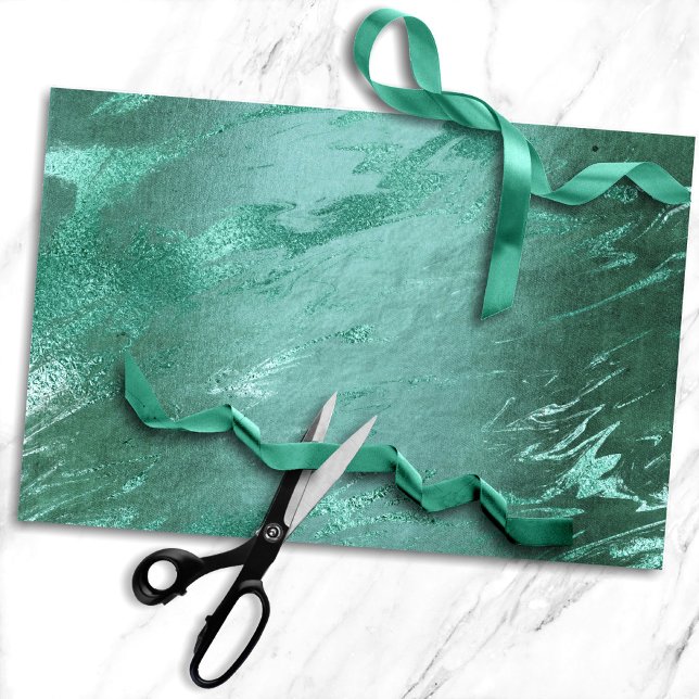 Molten Jade | Emerald Green Luxury Marble Tissue Paper (Creator Uploaded)