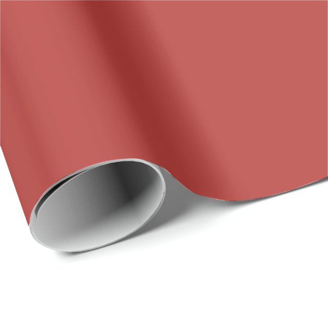 Molten Lava Dark Red Solid Colour Print Wrapping Paper (Roll Corner)