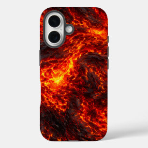 Molten Lava Flow Volcanic Abstract iPhone 16 Case