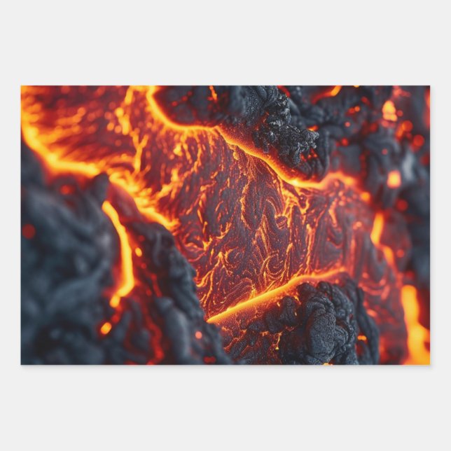 Molten Lava Wrapping Paper Sheet (Front 2)