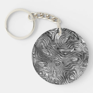 Molten print Text acrylic grey back Key Ring