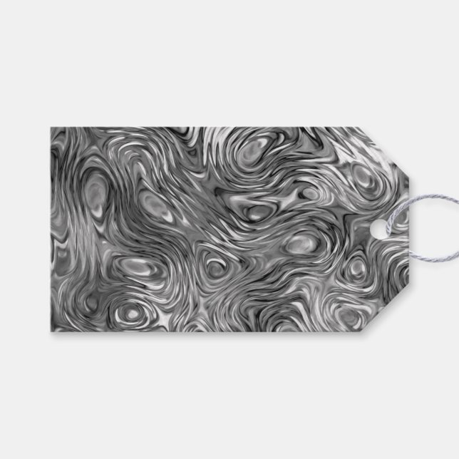 Molten print Text gift tags black (Front (Horizontal))