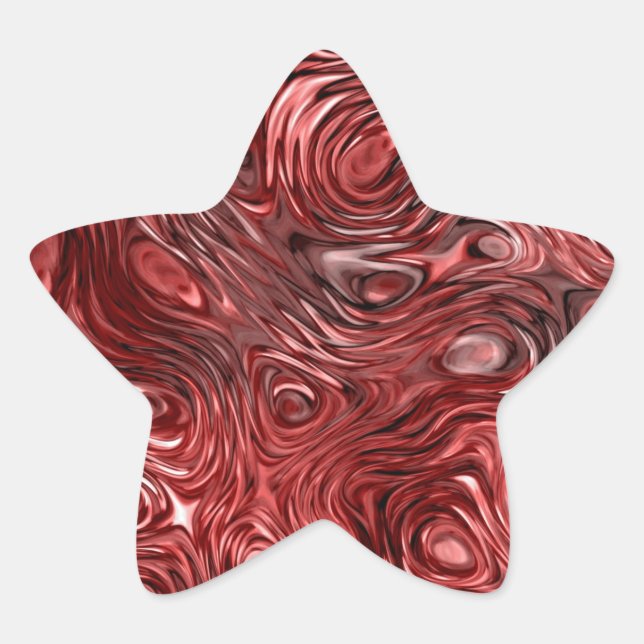 Molten Red print sticker star (Front)