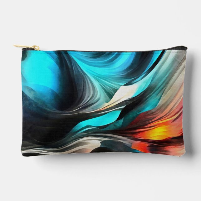 Molten Warmth Vivid Abstract Landscape 2 Accessory Pouch (Front)
