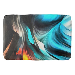 Molten Warmth Vivid Abstract Landscape 2 Bath Mat