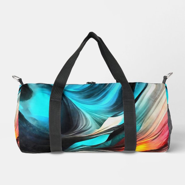 Molten Warmth Vivid Abstract Landscape 2 Duffle Bag (Front)