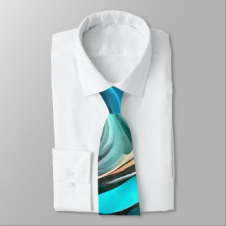 Molten Warmth Vivid Abstract Landscape 2 Tie