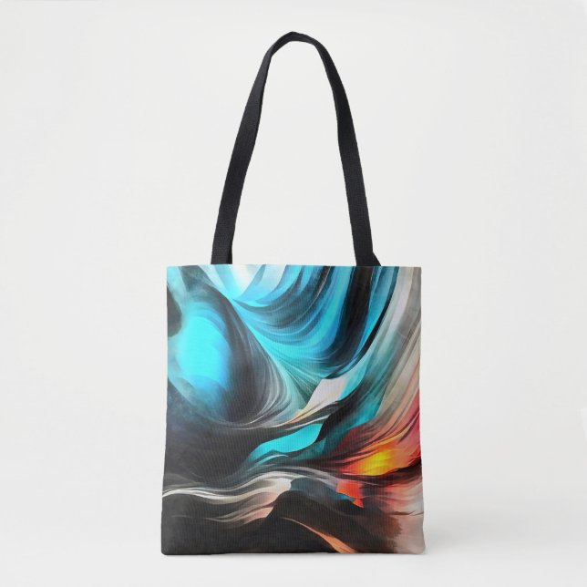 Molten Warmth Vivid Abstract Landscape 2 Tote Bag (Front)