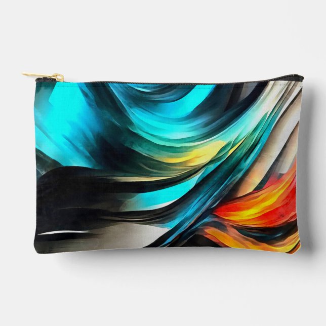 Molten Warmth Vivid Abstract Landscape 4 Accessory Pouch (Front)