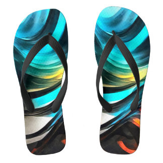 Molten Warmth Vivid Abstract Landscape 4 Jandals