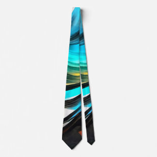 Molten Warmth Vivid Abstract Landscape 4 Tie