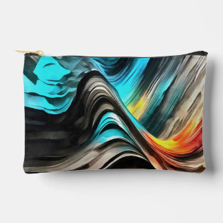 Molten Warmth Vivid Abstract Landscape Accessory Pouch