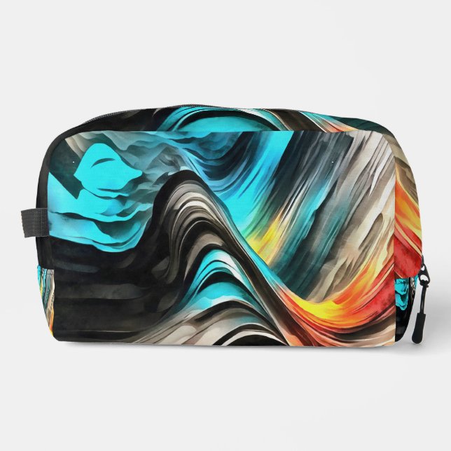 Molten Warmth Vivid Abstract Landscape Dopp Kit (Front)