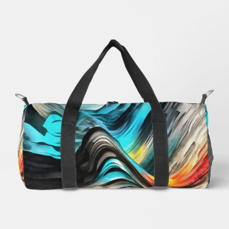 Molten Warmth Vivid Abstract Landscape Duffle Bag
