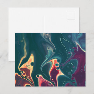 Molten Waves in Midnight Motion Postcard