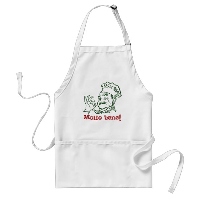 "Molto bene!" Vintage Standard Apron (Front)