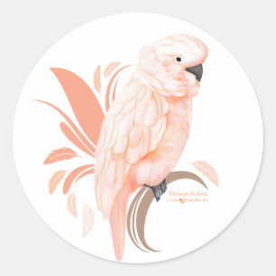Moluccan Cockatoo Classic Round Sticker
