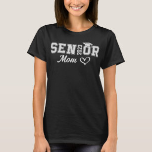 Mom 2023 Senior with cute heart Proud Mom T-Shirt