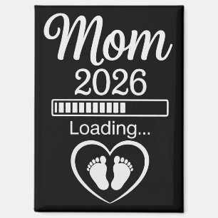 Mom 2026 Loading Dad Pregnancy Announcement Baby Magnet