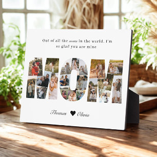 Mom 20 Photo Collage Gift for Mother's Day Plaque