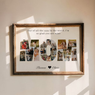 Mom 20 Photo Collage Gift for Mother's Day Poster