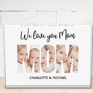 Mom 3 Photos Cutout Letters Photo Block
