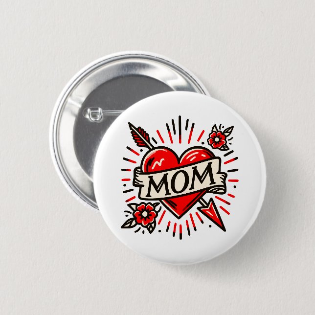 MOM 6 CM ROUND BADGE (Front & Back)