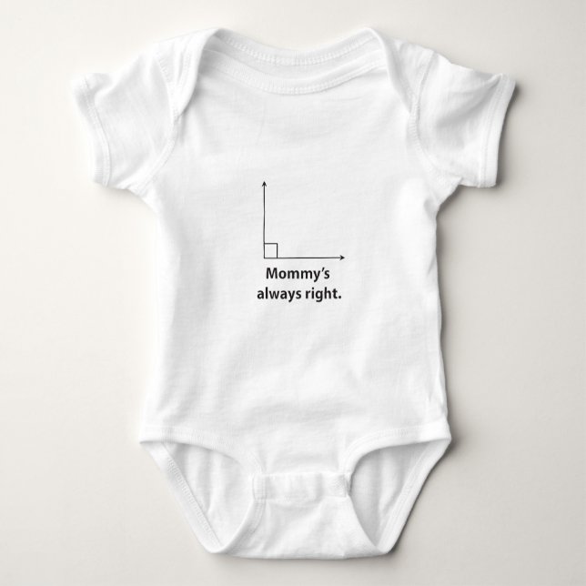 MOM ALWAYS RIGHT - funny math Baby Bodysuit (Front)