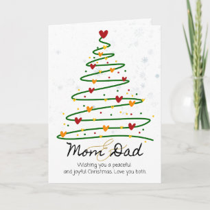 Mom and Dad Christmas Folded Holiday Card