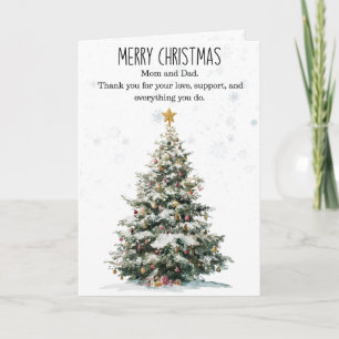 Mom and Dad Christmas Folded Holiday Card