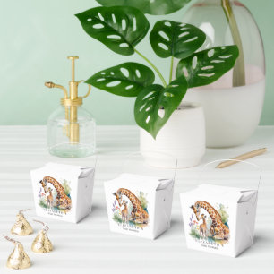 Mom and Me Watercolor Giraffe Baby Shower Favour Box