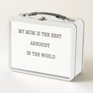 Mom Arborist gift present chainsaw cup Metal Lunch Box
