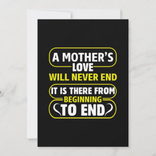 Mom Art A Mother's Love Never End Invitation