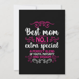 Mom Art Best Mom Number One Invitation