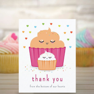 Mom & Baby Cupcake Thank You Card