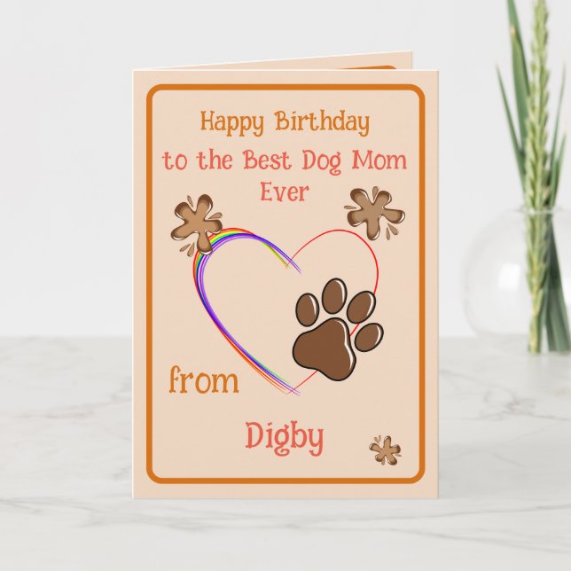 Mom Birthday from the Dog Card (Front)