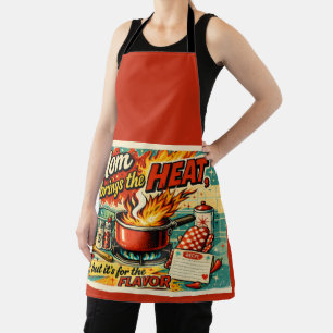 Mom brings the heat apron