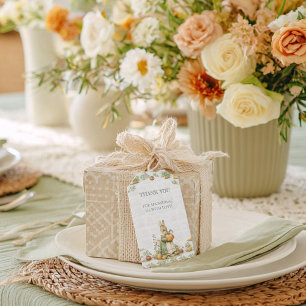 Mom Bunny and pumpkin Baby Shower Gift Tags