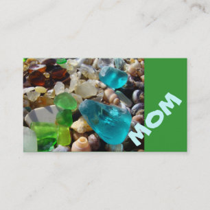 MOM Business Cards Beach Seaglass Agates