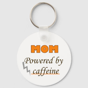 Mom by caffeine key ring
