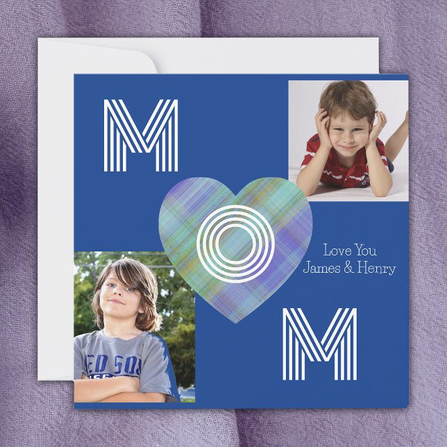 MOM Children's Custom Photos Blue Mothers Day (Creator Uploaded)
