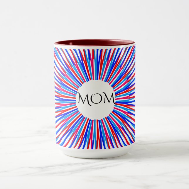 "MOM" coffee or tea TWO TONED mug. Mug (Center)