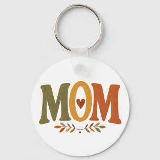 MOM Cosy Fall Autumn Motherhood Key Ring