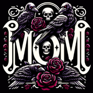 MOM Crows Skulls And Roses Playing Cards