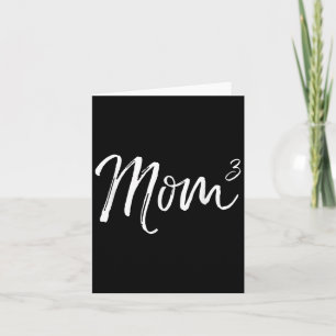 Mom Cubed Triplet Mom Of 3 Third Child Announcemen Card