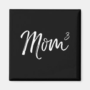 Mom Cubed Triplet Mom Of 3 Third Child Announcemen Magnet