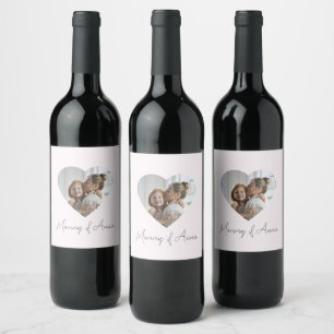 Mom Custom Name & Photo   Personalized Wine Label