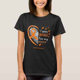 Mom Dad I Wear Orange For My Daughter Leukemia Awa T-Shirt