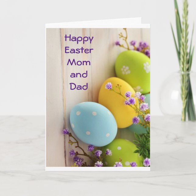 **MOM & DAD** LOVE TO YOU AT EASTER HOLIDAY CARD (Front)